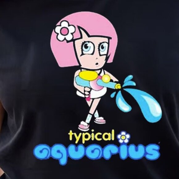 Typical Aquarius Retro Zodiac Sign Astrology Gift Birthday Season Unisex T-Shirt - Picture 2 of 5